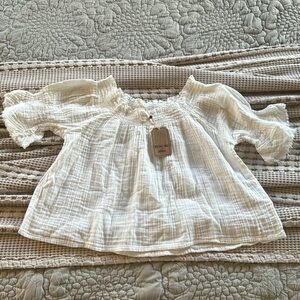 natural life white gauze shirt